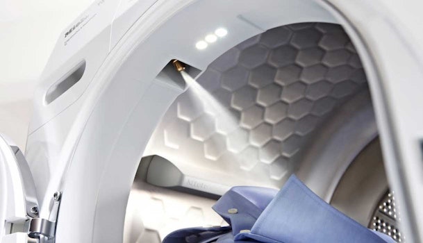 Werking Miele SteamFinish stoomfunctie in trommel