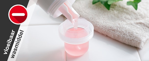 De nadelen van vloeibaar wasmiddel.