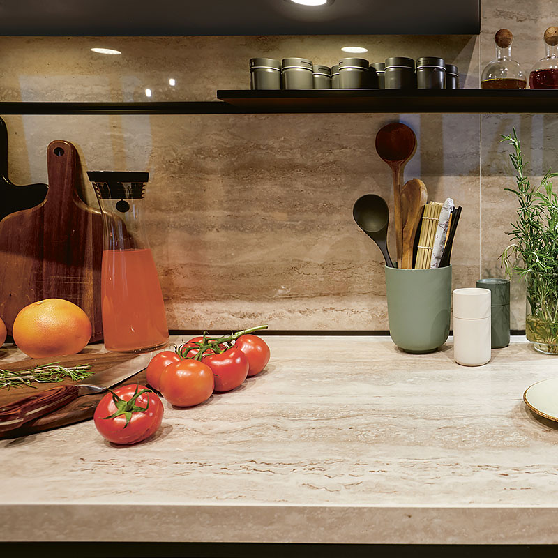 Warme natuurlijke werkblad