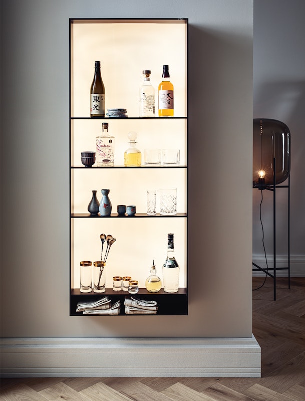 Het aluminium wandregaal, de "next125 Framewall