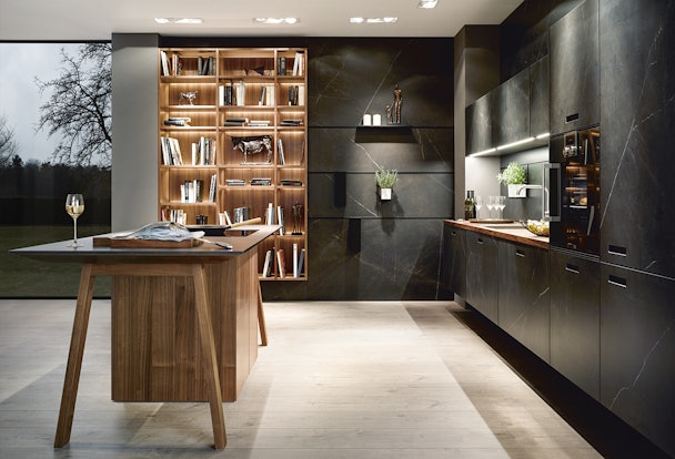 next125 NX960 - Keramiek marmer nero imitatie / Noten natuur