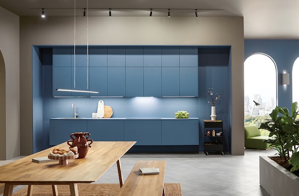 next125 keuken met fluweelmat-lak fronten