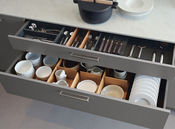 Het next125 lade indeling systeem Primus is perfect te combineren met de Flex-Boxen