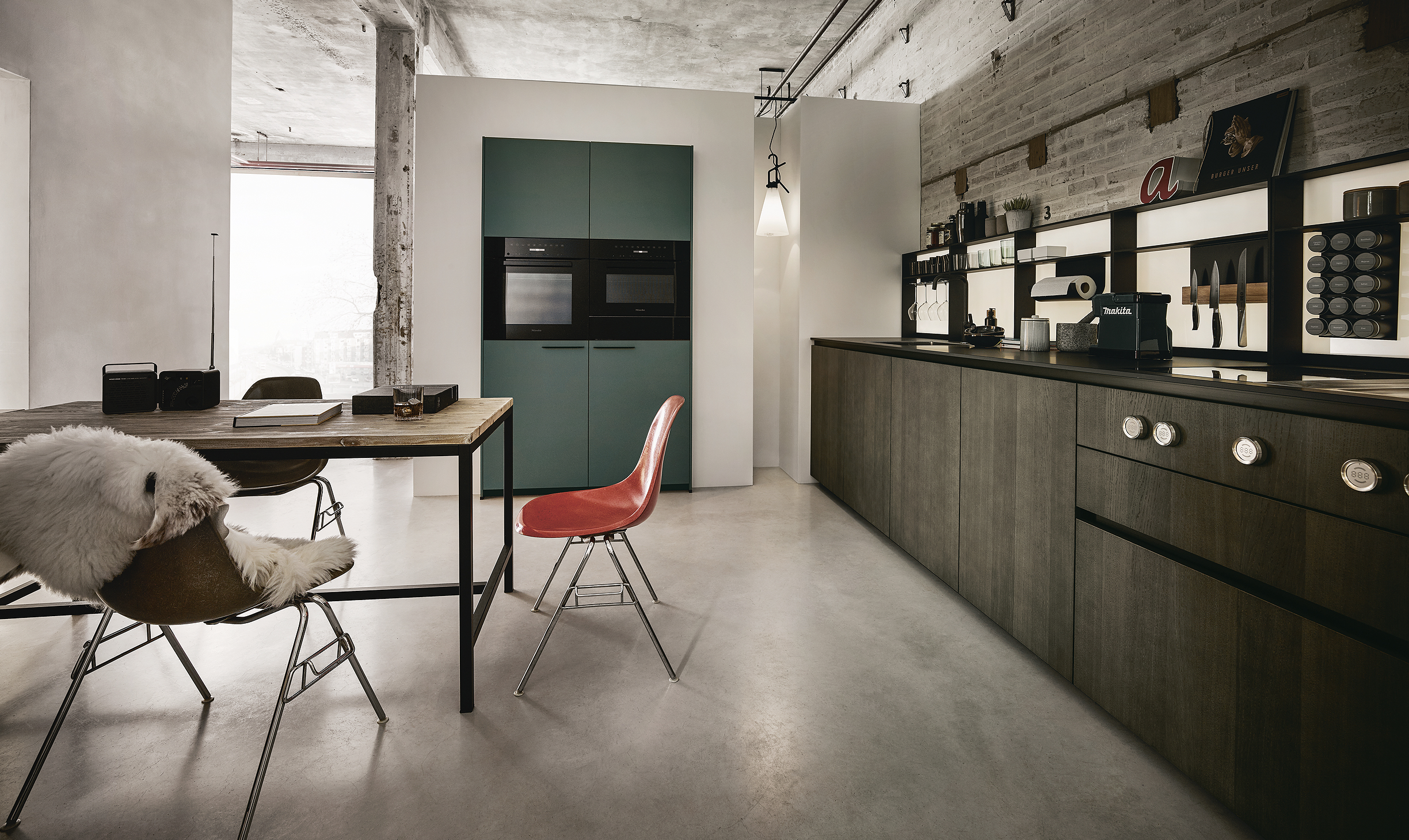 next125 NX640 | NX510 - Eiken grafietgrijs met Kobaltgroen