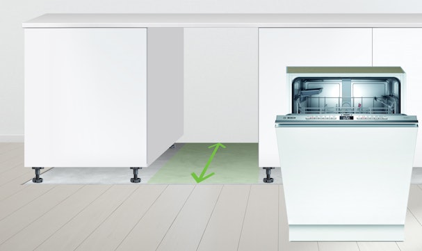 Bij het meten van de nisdiepte meet je vanaf de achterzijde tot de voorkant van de nis.