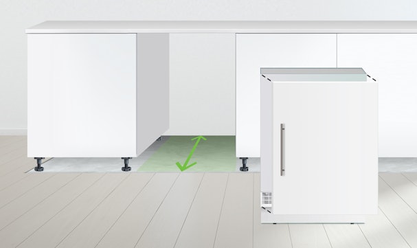 Opmeten van de nisdiepte voor een onderbouw model