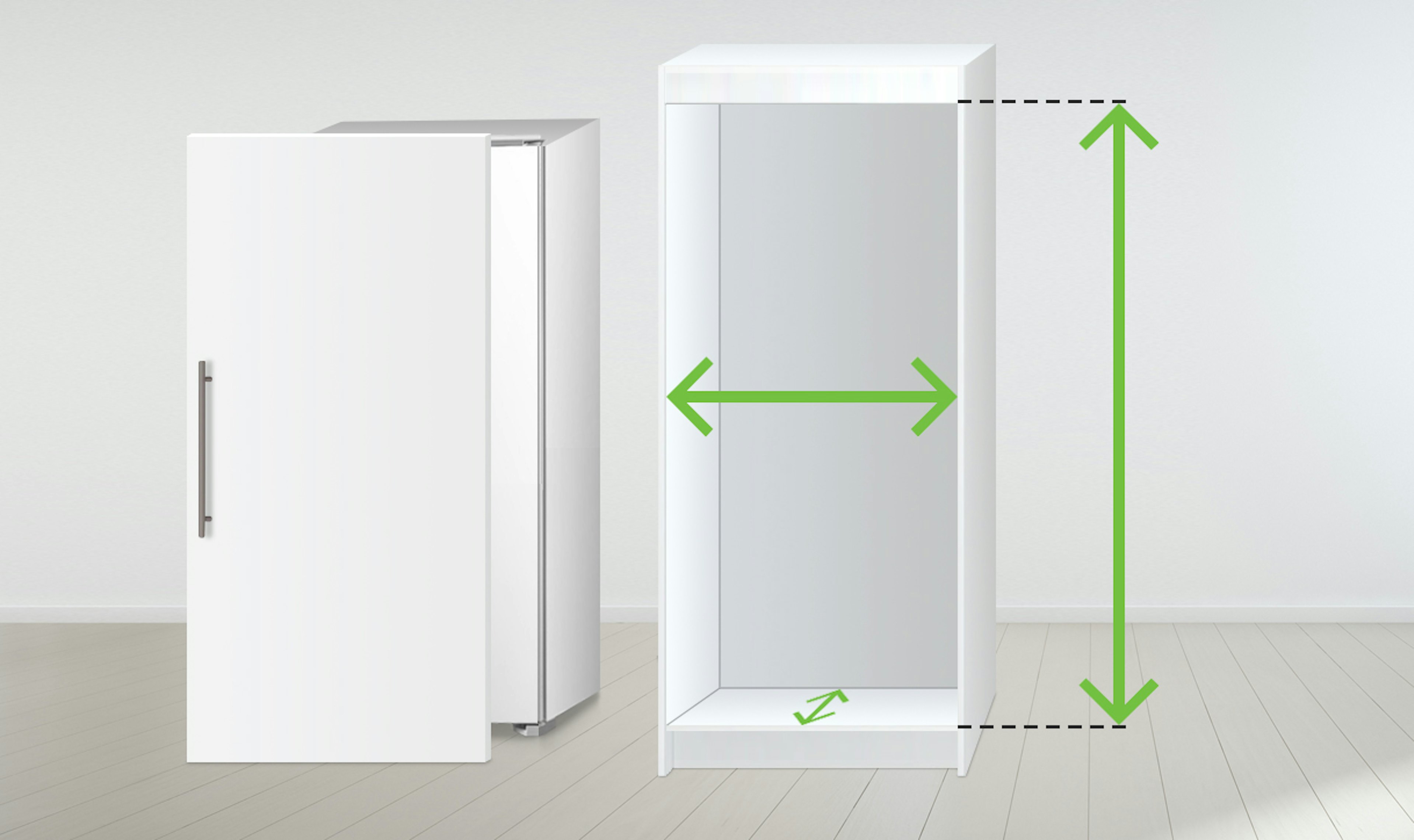 Nismaten inbouw 1-deur koelkast bepalen