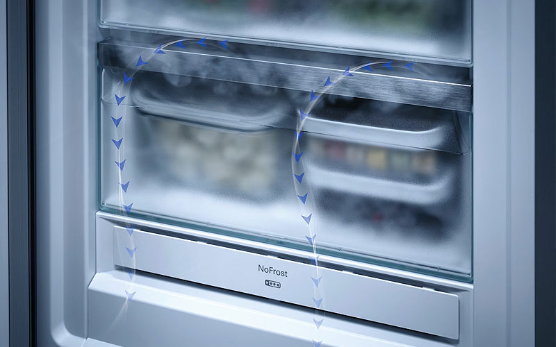 Miele NoFrost technologie in koelvriescombinatie met luchtcirculatie voor ijsvrije koeling