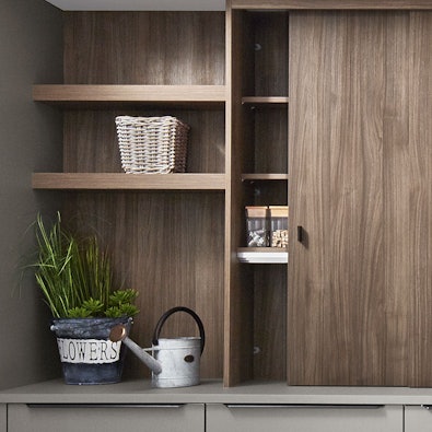 Kast met noten urban en Parsol grijs fronten