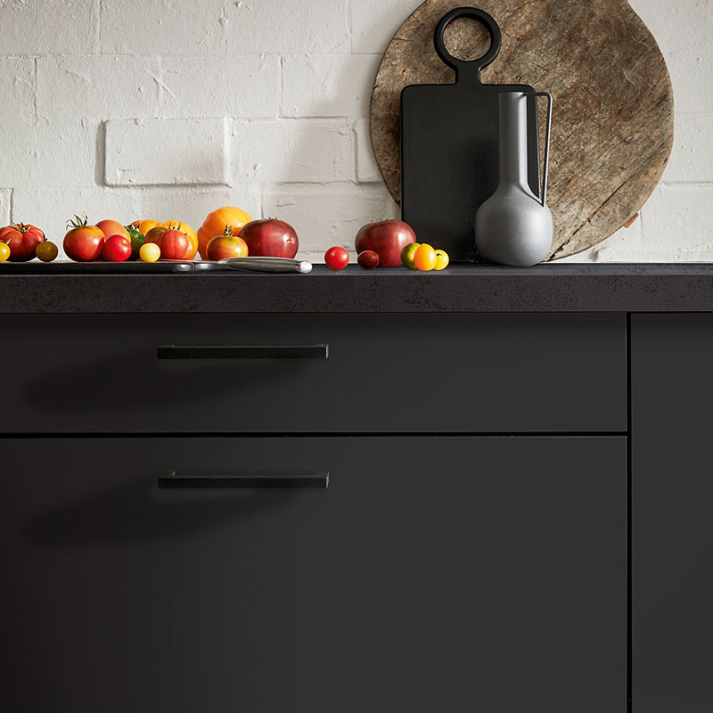 Onyxzwart keukenblok