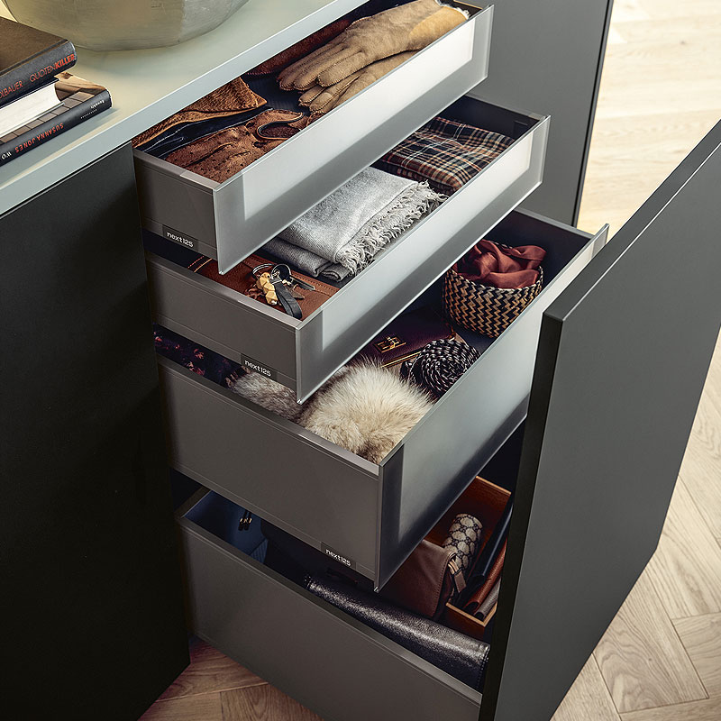 Opbergkasten met diepe lade indeling