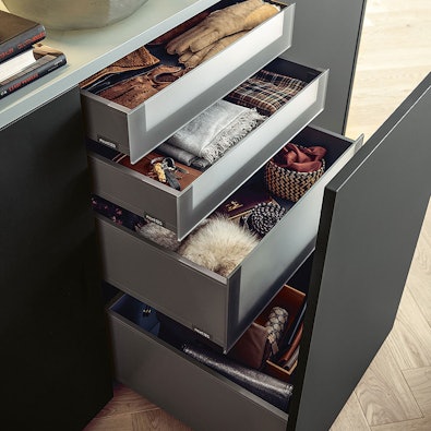 Opbergkasten met diepe lade indeling