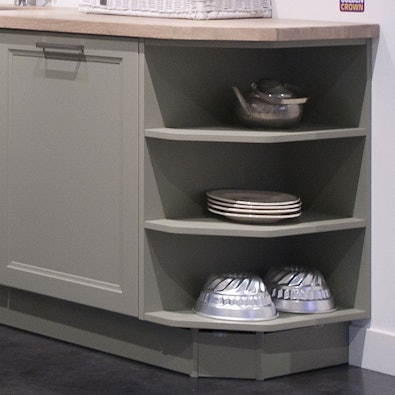 Open hoek opbergruimte