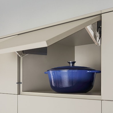 Open klep met opbergvak