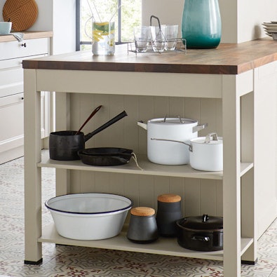 Open onderkast voor pannen