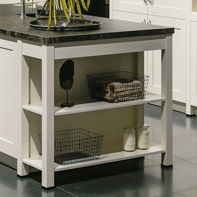 Open kasten aan uiteinden kookeiland