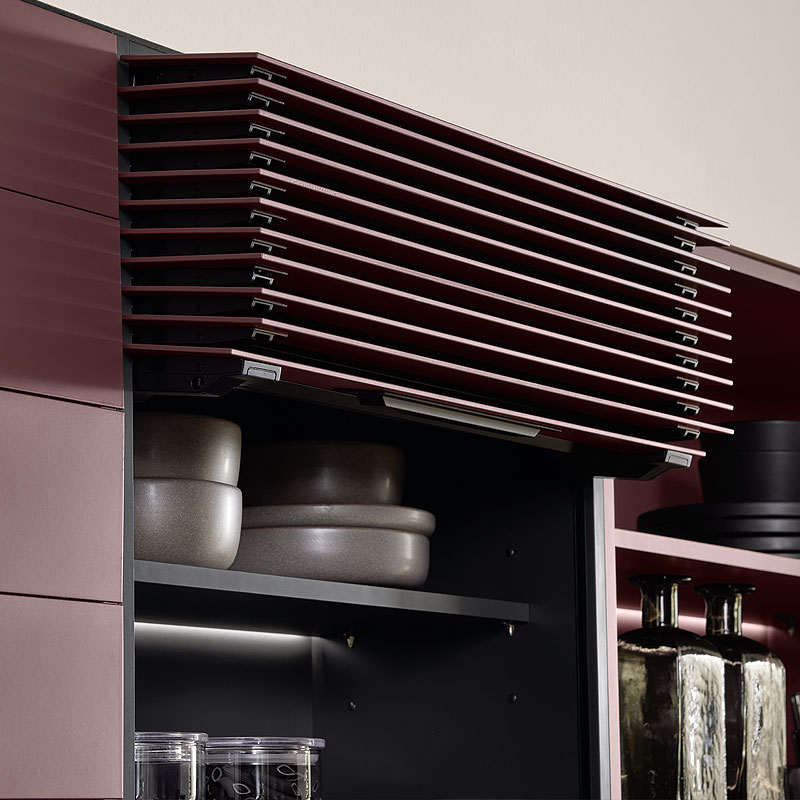 Open rekken in velvet matt met verlichting