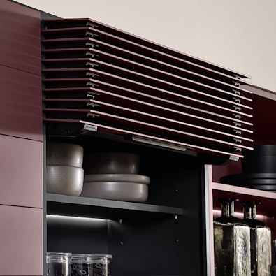 Open rekken in velvet matt met verlichting