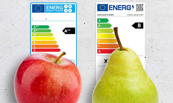 Het oude en nieuwe label vergelijken is hetzelfde als "Appels met Peren vergelijken".