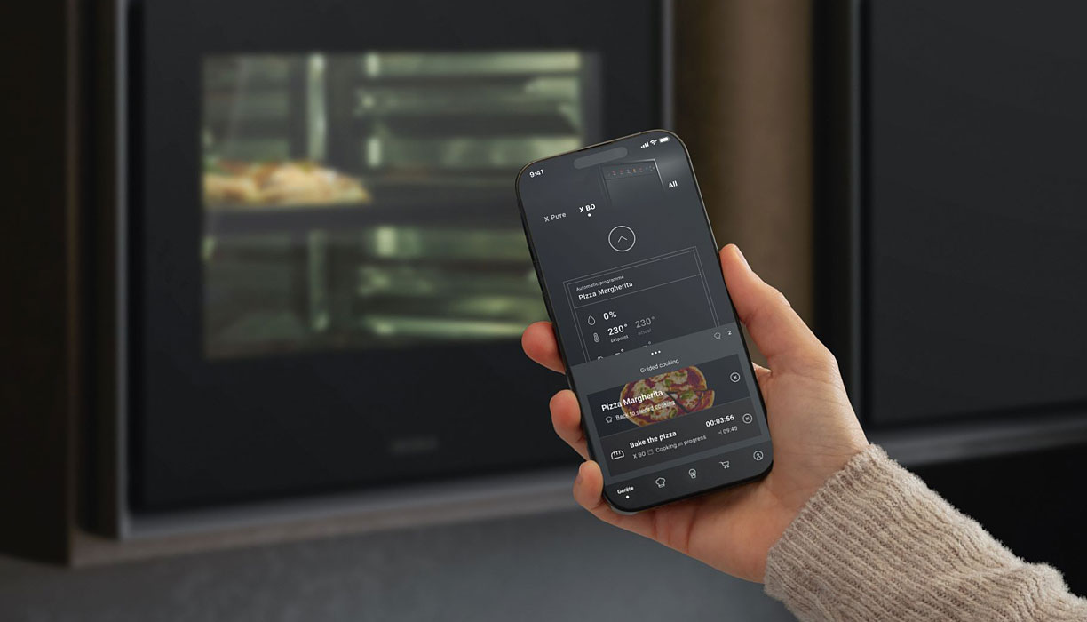 Praktische oven bediening met de BORA JOY app.