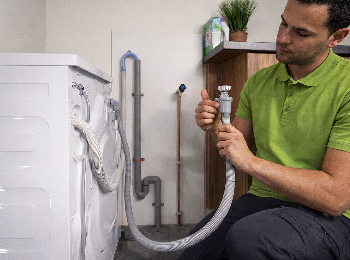 Afvoerslang van wasmachine controleren bij storingen en foutcodes