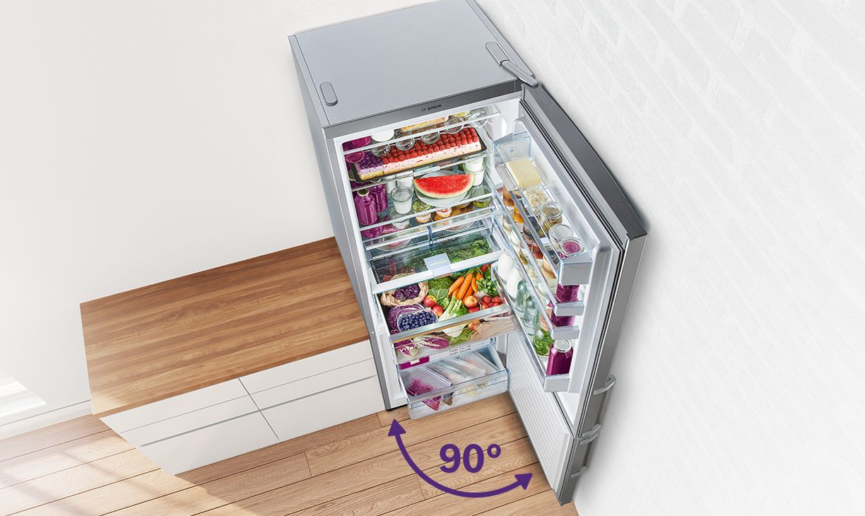 Plaatsen je koelkast waar je maar wil, ook in een hoek.