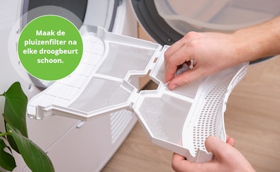 Pluizenfilter schoonmaken.