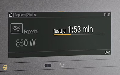 Miele stoomoven met Popcorn-functie voor perfecte popcorn met ideale knapperigheid