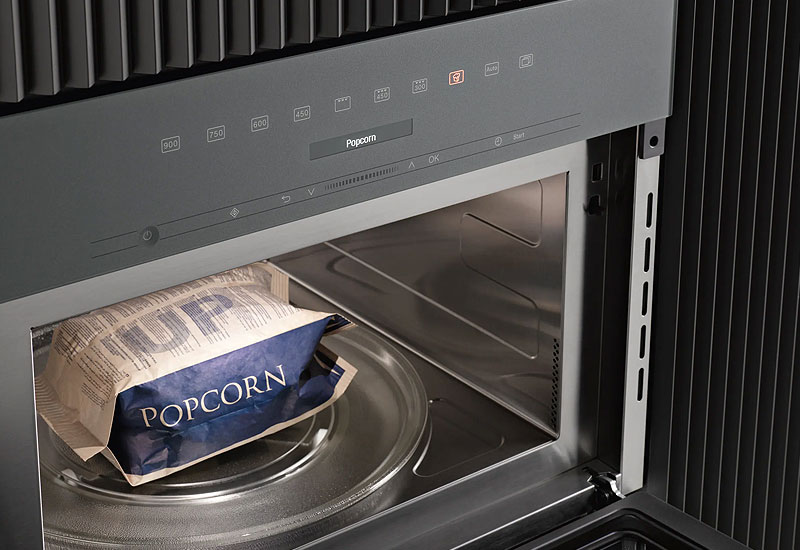 Miele inbouwmagnetron met speciale popcornfunctie voor perfecte snacks