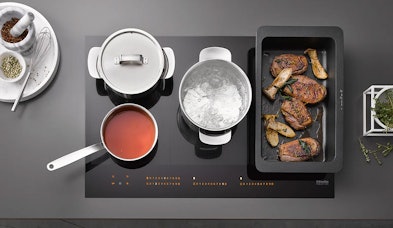 Miele PowerFlex kookzone inductiekookplaat met pan flexibele zone grote pannen