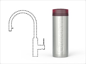 Quooker PRO3 reservoir met gestippelde kraan — los reservoir voor 3 liter kokend water, combineer met kraan naar keuze