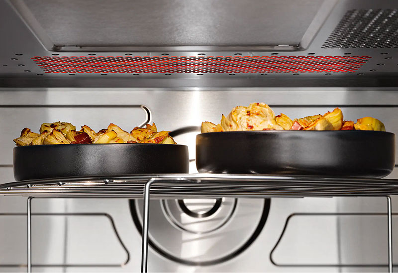 Miele combimagnetron met geïntegreerde Quartz grill voor krokante gerechten