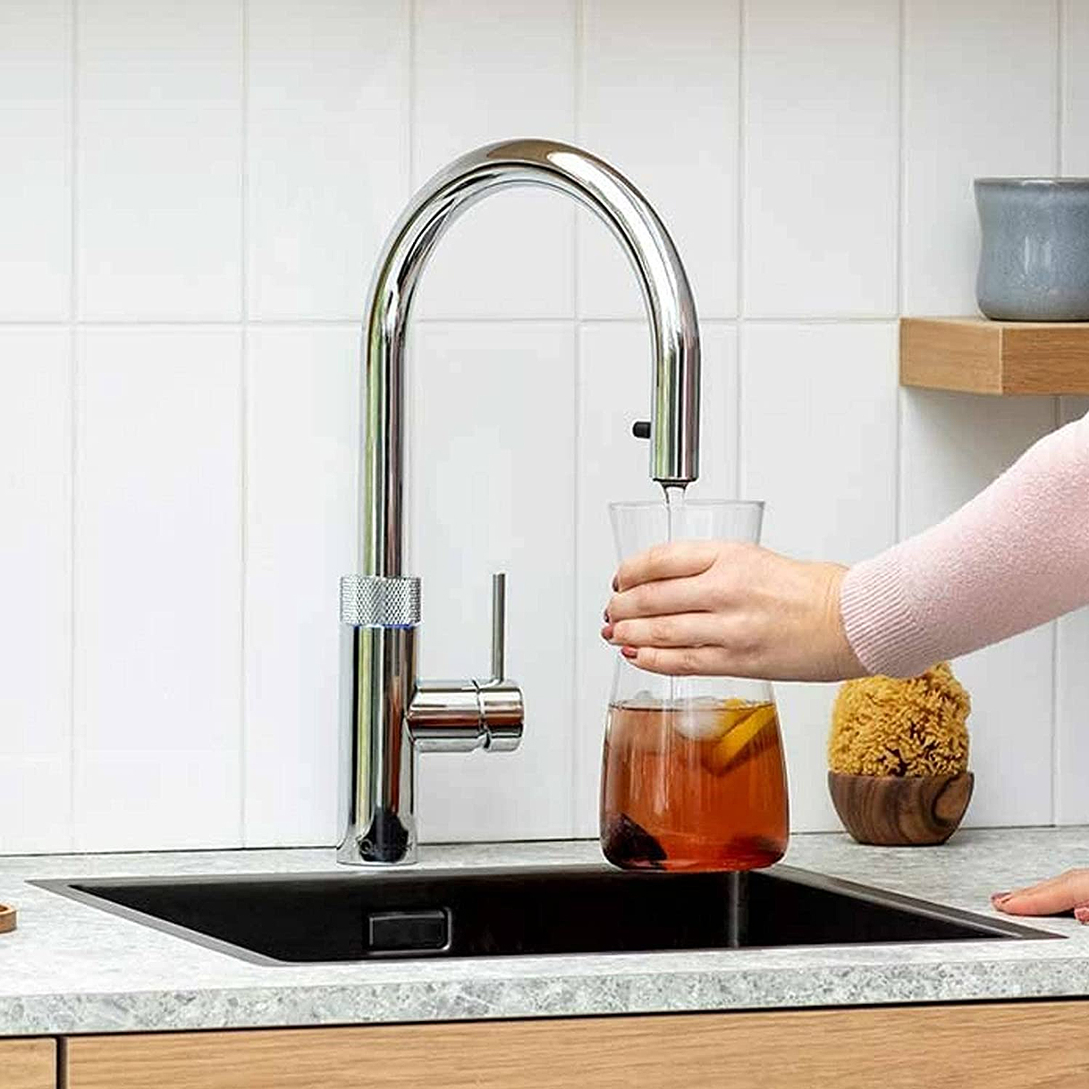 Quooker Flex chroom met flexibele uittrekslang