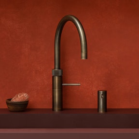 Quooker Fusion Round met een messing patina finish.