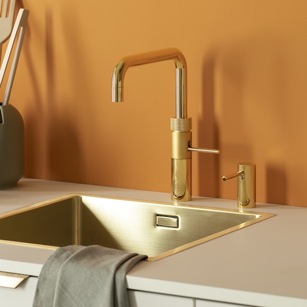 Quooker Fusion Square kokend-water-kraan goud