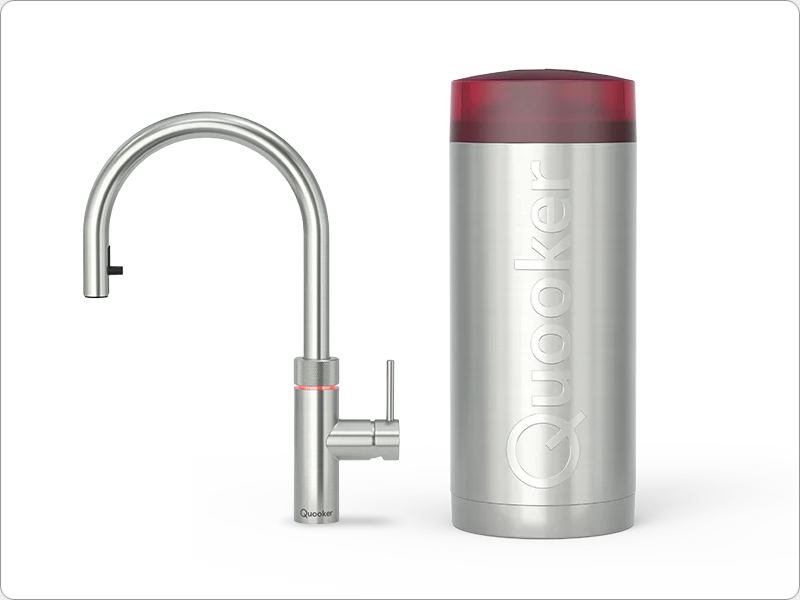 Quooker Flex RVS kraan met COMBI+ reservoir – complete set met kokendwaterkraan en boiler