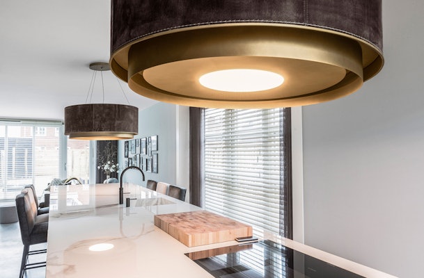 Novy recirculatie afzuigkap boven kookeiland