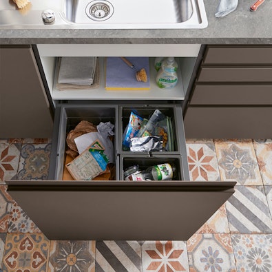 Recyclinglade aanrecht