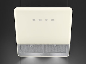 Retro beige afzuigkap in jaren 50 stijl