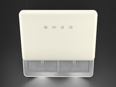 Retro beige afzuigkap in jaren 50 stijl