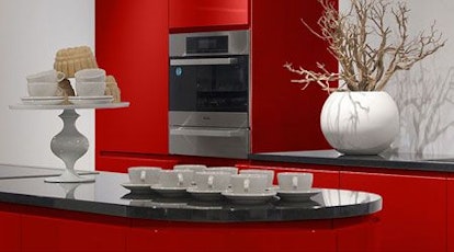 Rode keuken mobile afbeelding