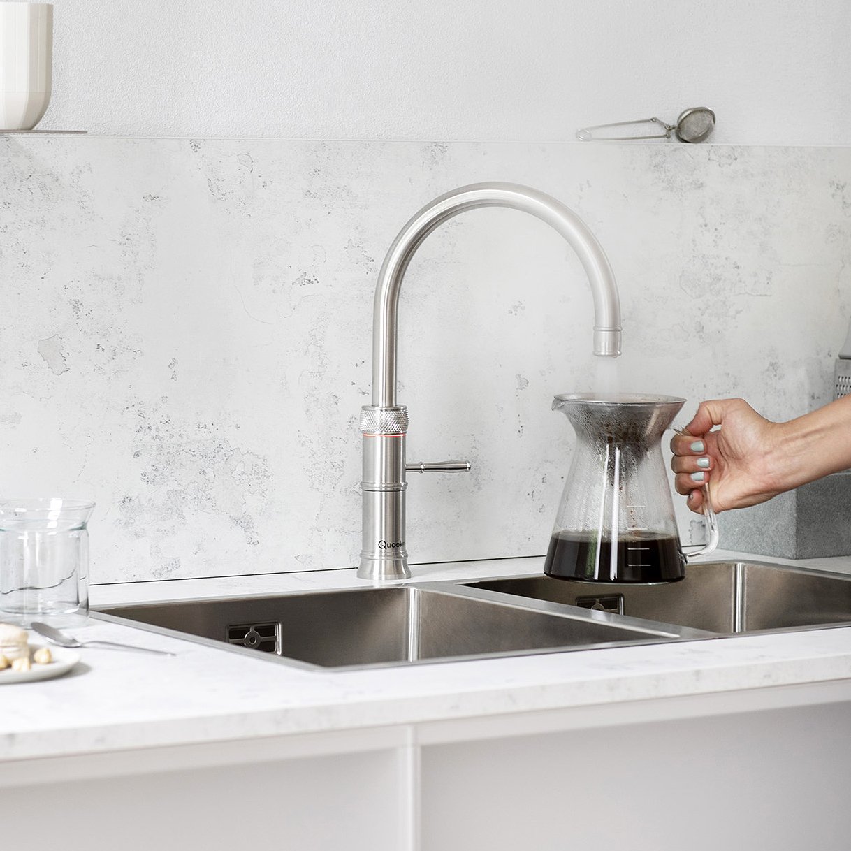 Roestvrij stalen Classic Fusion kokend-water-kraan