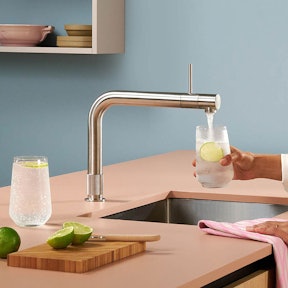 Quooker Front kraan in de kleur roestvrij staal