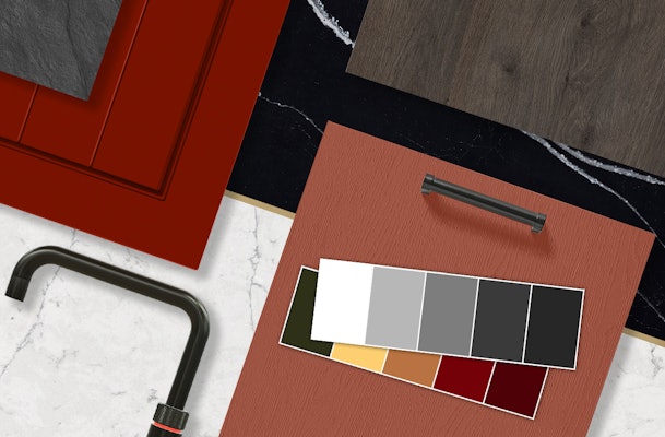 Rood combineren met andere kleuren en materialen.