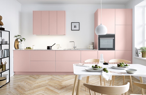 Roze keuken.