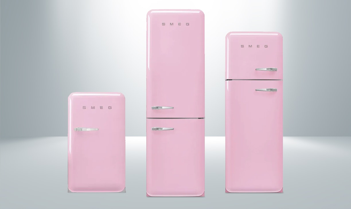Roze koelkasten en koelvriescombinaties