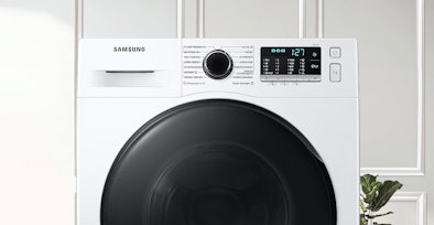 Samsung 8 kg wasmachine met bedieningspaneel en EcoBubble-techniek voor lage temperatuur
