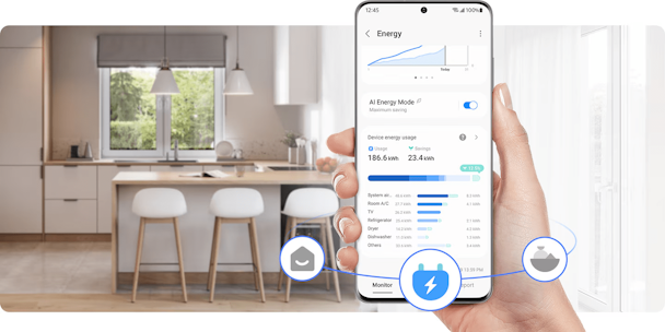 Samsung SmartThings AI Energiemodus voor koelkast
