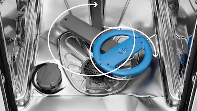 Electrolux SatelliteClean-sproeiarm voor 3 keer betere dekking in de vaatwasser.