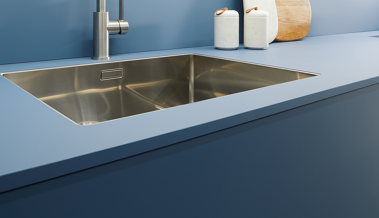 Een keuken met een satijnlak afwerking